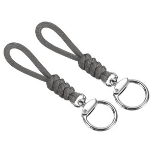 Unique Bargains Braided Wrist ID Cards Keychain Wallets Badge Lanyard with Hook 2 Pcs - 1 of 4