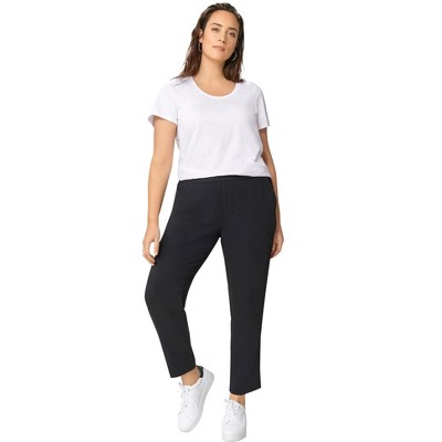Ellos Women's Plus Size Soft Back-elastic Trousers : Target