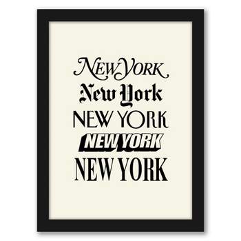 Americanflat Minimalist New York By Motivated Type Black Frame Wall Art