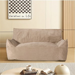 Christopher Knight Home Jeremy Modern 2-Seater Velvet Bean Bag Chair with Armrests - 1 of 4