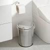 LunaLulinlk Small Trash Can with Swing Lid 1.7 Gallons 2 Pack Stainless Steel Wastebasket with Lid, Cylindrical Garbage Can - 2 of 4