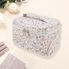 Unique Bargains Women's Flower Square Travel Cosmetic Bag 1 Pc - 3 of 3