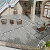 Syemin Carpet Tiles Composite Patio Deck Tiles DIY Interlocking Decking Tiles Realistic Textured Surface for Backyard, Light Gray, 14.6"*14.6"*20.5" - 2 of 4