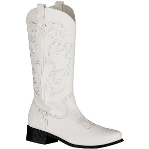HalloweenCostumes.com White Cowboy Boots for Men | Costume Shoes for Adults - 1 of 4