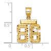Black Bow Jewelry 14k Yellow Gold, Varsity Collection, Small D/C Pendant Number 86 - 2 of 3