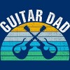 Men's Design By Humans Retro Dueling Electric Guitar Dad By DragonTee T-Shirt - 2 of 2
