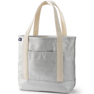 Lands' End Open Top Canvas Tote Bag - 1 of 3
