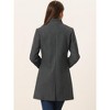 INSPIRE CHIC Women's Winter Stand Collar Single Breasted Mid-thigh Long Overcoat - 4 of 4