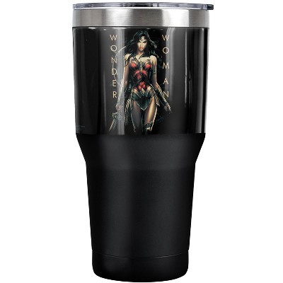 Wonder Woman Movie Armed And Dangerous Steel Tumbler 30oz Coffee Travel Mug