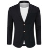 Men's Casual Blazer Linen Sport Coat Two Button Lightweight Jackets Business Daily Suit Cream - 3 of 4