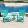 WestinTrends 3 Piece Outdoor Porch Rocking Chairs with Round Side Table Set - 2 of 4