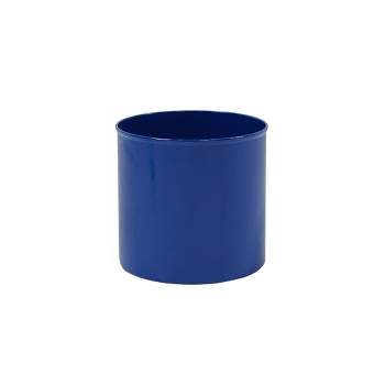 ACHLA Designs 8" Wide Cylinder Planter Pot Galvanized Steel French Blue