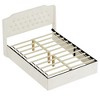 Queen Size Tufted Upholstered Bed Frame with Crystal Button Accents and Under-Bed Storage Space - 4 of 4