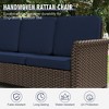 YARDSIGHT All-Weather Wicker 3-Seat Sofa: Curved Back, Washable Cushions ¨C Perfect for Porch, Deck, and Small Garden Seating - 4 of 4