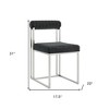 HomeRoots Set of Two Gray And Silver Upholstered Polyester Open Back Dining Side Chairs - 3 of 4