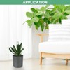 Unique Bargains Plastic Lightweight Modern Design Plant Pot Round 2 Pcs - 4 of 4