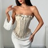 Corset Tops for Women, Bustier Shapewear Lingerie Lace Waist Push Up Bodysuit - 3 of 4