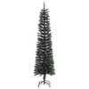 vidaXL Christmas Tree Green and white PVC, steel Slim Decorative Inlays - 3 of 4
