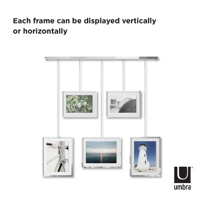 Chrome Floating Wall-Mounted 4x6 Picture Frame Set