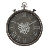 FURNIinspire Wall Clocks 24inch Gear Mechanism Decorative Hanging Clock Living Room Vintage Wall Decor for Bedroom, Grey, 24"*28"*3.25" - 4 of 4