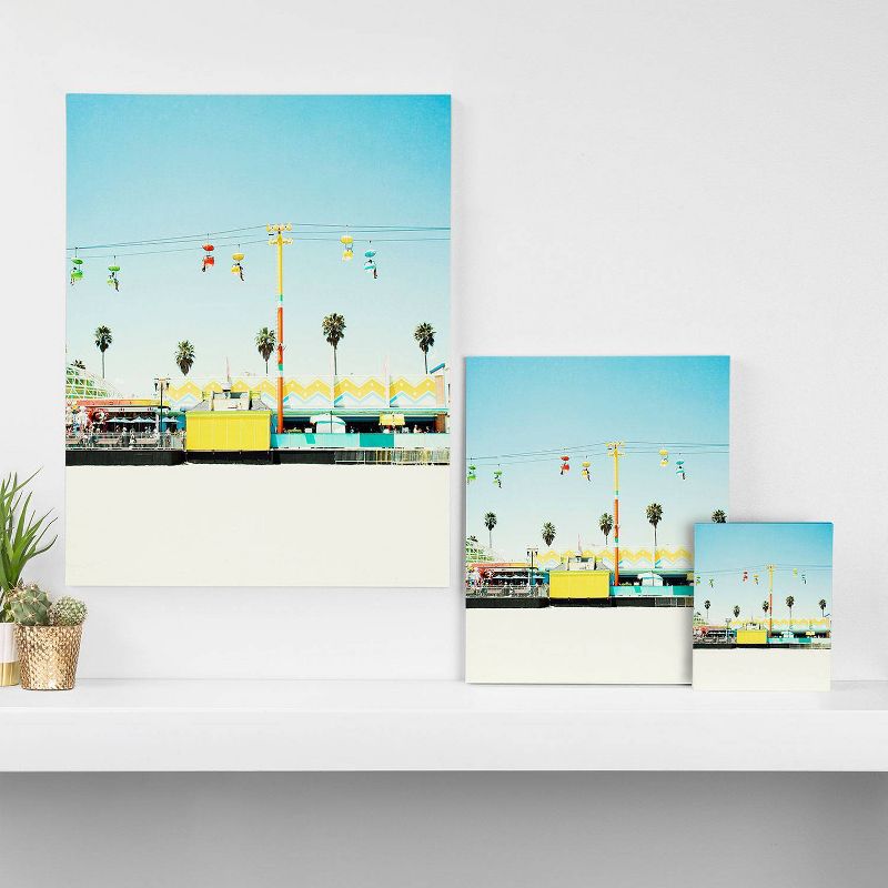 Bree Madden Santa Cruz Beach Art Canvas 16" x 20" - Deny Designs, 4 of 8