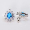 JC Pear Blue Baguette Cz Stud Earrings Women Ginger Lyne Collection - 2 of 4