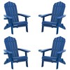 Sonkuki 4-Pack Folding Adirondack Chair Patio Outdoor Plastic Fire Pit Chair Weather Resistant for Lawn, deck and Backyard - 2 of 4