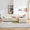 Whizmax Convertible Sectional Couch Velvet L Shaped Sofa 3 Seat Sofa with Chaise L-Shaped Couches Reversible Sectional Sofa - 4 of 4