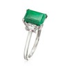 Ross-Simons 2.00 Carat Emerald Ring With .30 ct. t.w. White Topaz in Sterling Silver - 3 of 4