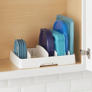 LunaLulinlk Food Container Lid Organizer, for Kitchen Cabinet Storage, Large - 1 of 4