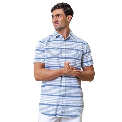 Hope & Henry Mens' Short Sleeve Linen Button Down Shirt : Target