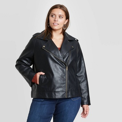 target plus size leather jacket
