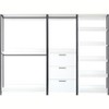 HomeStock Fiona 111 in. W White Freestanding 3 Tower System 7 -Shelf Walk in Wood Closet System with Metal Frame - 3 of 4