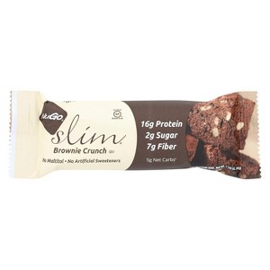 Nugo Slim Nutrition Bar Brownie Crunch, 1.59 oz, Case of 12 - 1 of 4
