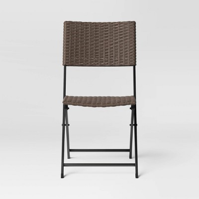 Wicker Outdoor Portable Folding Chair Light Brown - Room Essentials&#8482;_3