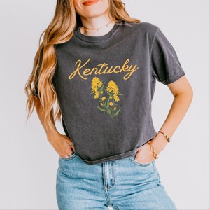 Simply Sage Market Kentucky Flower Colorful Boxy Crop Top - 1 of 4