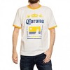 Mens Corona Extra Crown Logo From Mexico 1925 Faded Ringer T-Shirt - 2 of 4