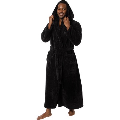 Ross Michaels Men's Big & Tall Robe with Hood, Full Length Long Plush Fleece Bathrobe