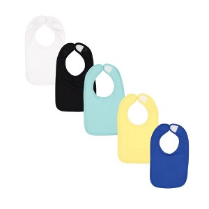 EG PRO Baby Jersey Bib – Soft Cotton Drool Bibs for Newborns & Infants – 5 Pack - 1 of 3