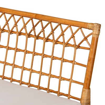 Aina Light Honey Rattan and Rubberwood Dining Nook Set