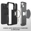 Vena vArmor Holster Belt Clip Kickstand Case for Apple iPhone 15 (Compatible with MagSafe) - Graphite Gray - 4 of 4