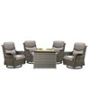 Gymojoy  Outdoor 5 Inch Swivel Chairs Glider Chairs with Fire Pit Table - 3 of 4