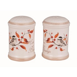 Transpac Harvest Long Tail Bird Dolomite Salt and Pepper Shakers Collectables Multicolor 3 in. Set of 2 - 1 of 4