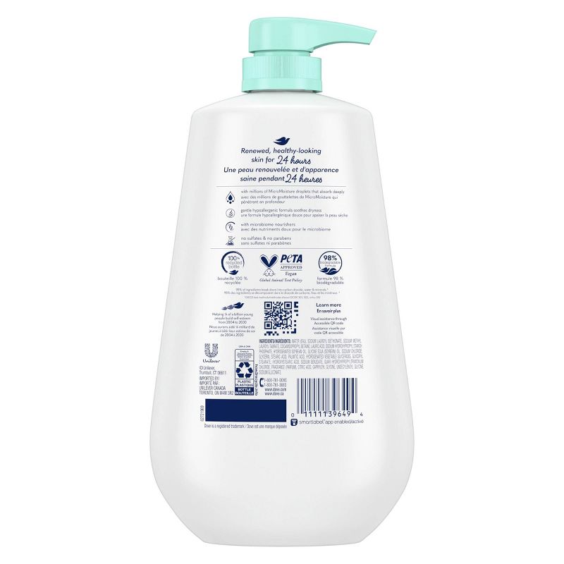 Dove Beauty Sensitive Skin Hypoallergenic Body Wash Pump - 30.6 fl oz, 4 of 12