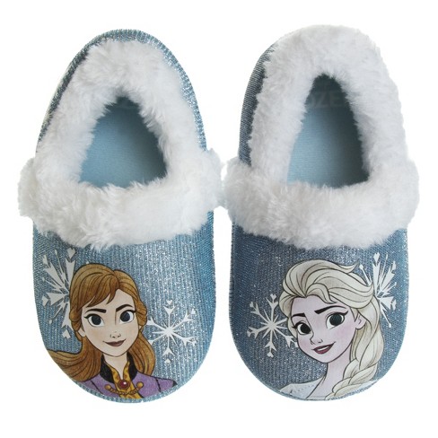 Frozen 2 Elsa And Anna Girls Slippers Lightweight Warm Comfort Soft Aline House Slippers - Purple Ana Elsa (sizes 5 - 8 Toddler/little Kid) : Target