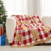 Candy Cane Throw Blanket Red Christmas Blanket, Ultra Soft Cozy Decorative Throw Blanket for Couch, Christmas Gifts - 4 of 4