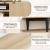 Fluted TV Stand for 65-70 Inch TVs – Modern Entertainment Center with Adjustable Storage - 3 of 4