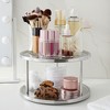 Juvale Lazy Susan Organizer for Cabinet, 2 Tier Spice Rack, Kitchen Supplies, Stainless Steel, 10.5 In - 2 of 4