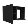 HomeRoots 39" Black Wood Wall Mounted Accent Cabinet With Single Door - 4 of 4