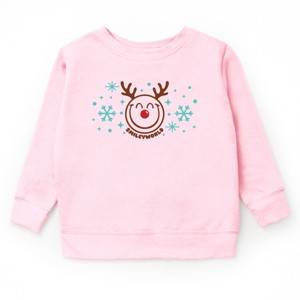 SmileyWorld Reindeer Snowflakes - Toddler Graphic Sweatshirt and Youth Graphic Sweatshirt - 1 of 3